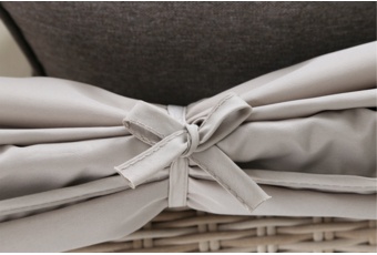 Kosz ogrodowy technorattanowy Michigan Beige / Beige Melange