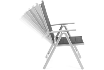 Krzesło aluminiowe składane Ibiza szare Krzesło ogrodowe aluminiowe Ibiza Grey / Window Grey