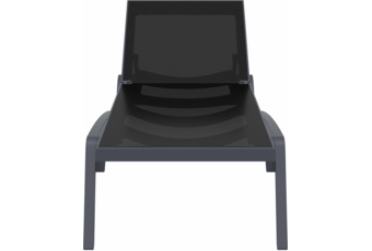 Leżak ogrodowy Siesta Pacific Dark Grey / Black