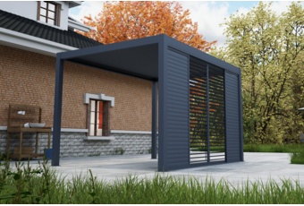 Pergola ogrodowa elektryczna Schatler Nova Lux Alu 8x4 m z oświetleniem LED