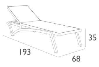 Leżak ogrodowy Siesta Pacific White / White