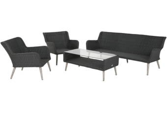 Meble ogrodowe technorattanowe Almeria Grey / Grey Melange