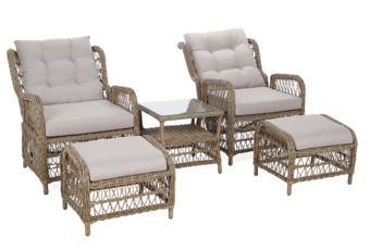 Meble ogrodowe technorattanowe Corfu Natural / Beige