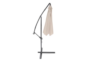 Parasol ogrodowy Malabo 300 cm Grey / Ecru z podstawą