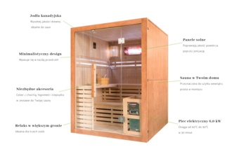 Sauna fińska Nordum Solea R 3-osobowa brązowa