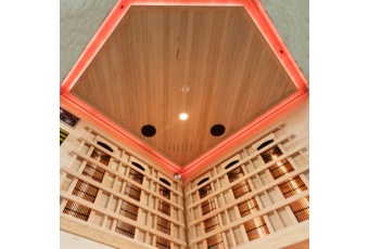 Sauna infrared narożna Nordum Solea 4-osobowa naturalna