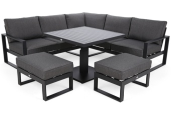 Narożne meble ogrodowe aluminiowe Sorrento Grey / Grey Melange