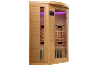 Sauna infrared narożna Nordum Basic D 2-osobowa naturalna