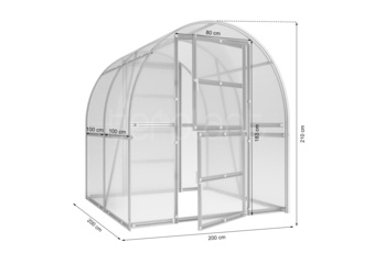 Szklarnia ogrodowa z poliwęglanu Terplant Comfort 2x2 m