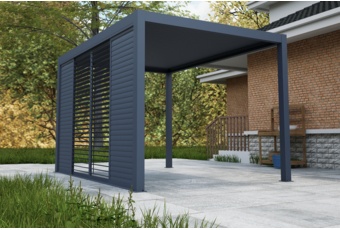 Przesuwna ścianka żaluzjowa 4 m do pergoli Schatler Nova Lux Alu