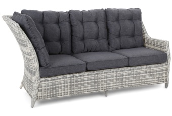 Narożny zestaw mebli ogrodowych prawy Alicante Light Grey / Grey Melange