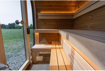 Sauna fińska zewnętrzna Leil® Saunas Black Cube Classic 4-osobowa