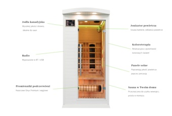 Sauna infrared Nordum Classic 1-osobowa biała
