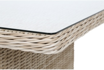 Narożny zestaw mebli ogrodowych prawy California Beige / Beige Melange