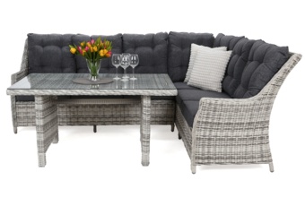 Narożnik technorattanowy prawy Alicante Light Grey / Grey Melange