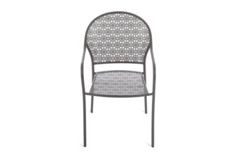 Krzesło ogrodowe metalowe Maja Round Grey