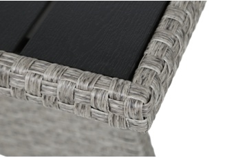 Narożne meble ogrodowe technorattanowe Lagos Muddy Grey / Black Melange