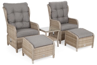 Meble ogrodowe technorattanowe Sofia Beige / Beige Melange