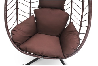 Fotel wiszący kokon Lugo Black / Brown