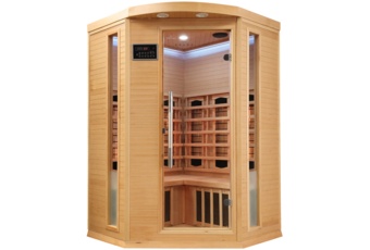 Sauna infrared narożna Nordum Basic D 2-osobowa naturalna