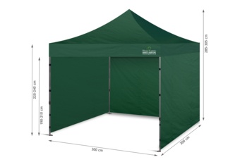 Namiot handlowy 300 x 300 cm zielony