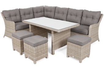 Narożnik ogrodowy technorattanowy California Beige / Beige Melange