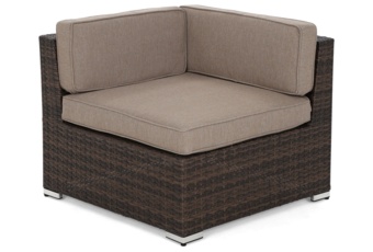 Narożnik modułowy z technorattanu Kansas Maxi Brown Mat / Brown Melange