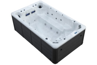 Basen ogrodowy z przeciwprądem i hydromasażem Aquess Flow 390 x 235 cm