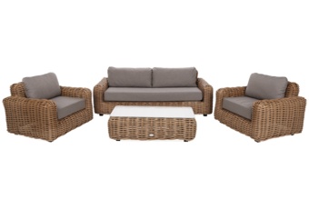 Meble ogrodowe technorattanowe Umbria Beige / Taupe Melange