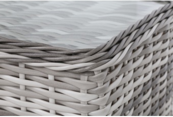 Meble ogrodowe technorattanowe Foggia Light Grey / Grey Melange