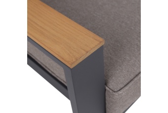 Meble ogrodowe aluminiowe Rimini Dark Grey / Beige Melange