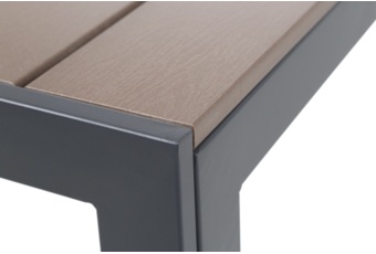 Stół ogrodowy aluminiowy Ibiza 150 cm Grey / Taupe - dla 6 osób Stół ogrodowy aluminiowy Ibiza 150 cm Grey / Taupe