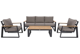 Meble ogrodowe aluminiowe Rimini Dark Grey / Beige Melange