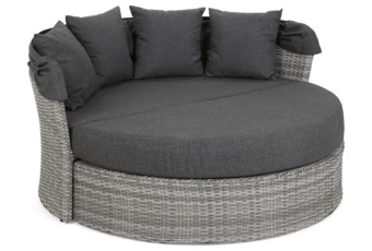 Sofa ogrodowa z baldachimem Sydney Light Grey / Grey Melange