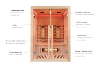 Sauna infrared Nordum Solea X 3-osobowa naturalna
