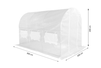 Tunel foliowy 2x3 m wzmocniony biały