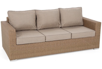 Meble ogrodowe technorattanowe Perugia Light Brown / Brown Melange - dla 8 osób Meble ogrodowe technorattanowe Perugia Light Brown / Brown Melange
