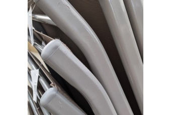 Krzesło ogrodowe metalowe Sevilla - szarobrązowe - II. gatunek Krzesło metalowe ogrodowe Sevilla Silver / Taupe II. gatunek