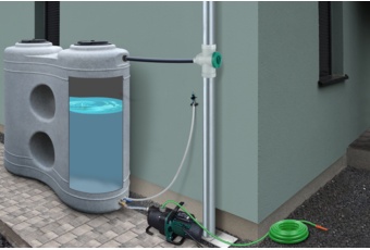 Zbiornik na deszczówkę MPI Rimini 2000 l granitowy