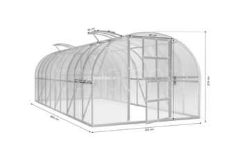 Szklarnia ogrodowa z poliwęglanu Terplant Comfort Plus 3x8 m
