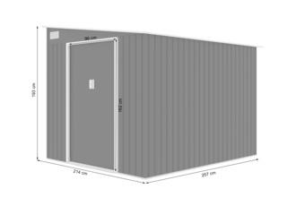 Domek ogrodowy Helsinki szary 214 x 257 cm Domek narzędziowy Helsinki 214 x 257 cm Grey