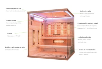 Sauna infrared narożna Nordum Pure 4-osobowa brązowa