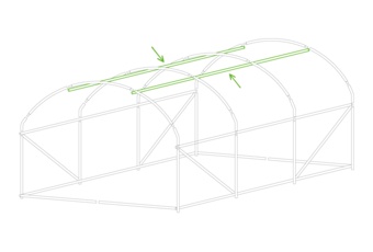 Tunel foliowy na działkę 3x4,5 m zielony Tunel foliowy 3x4,5 m wzmocniony zielony