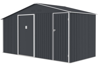 Domek narzędziowy Bergen 407 x 194 cm Grey z drewutnią
