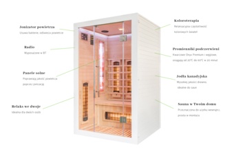 Sauna infrared Nordum Solea 2-osobowa biała