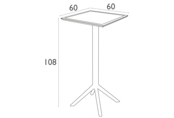 Stół barowy Siesta Sky Folding Black