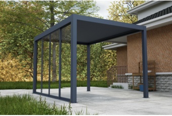 Przesuwna ścianka szklana 4 m do pergoli Schatler Nova Lux Alu