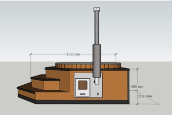 Balia ogrodowa Hobbit Lux Hot Tub 313 x 210 cm