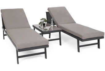 Narożnik ogrodowy aluminiowy Porto Grey / Taupe