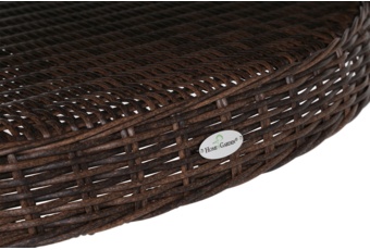 Meble ogrodowe technorattanowe Bristol Round Elegant 180 cm Brown Mat / Brown Melange 8+1